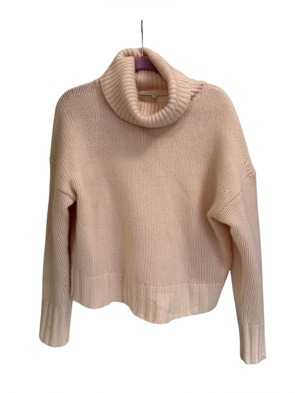 Naked Cashmere Cream Turtleneck Sweater Small